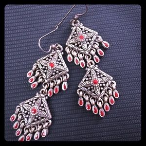 Brighton two tier chandelier nickel and silver